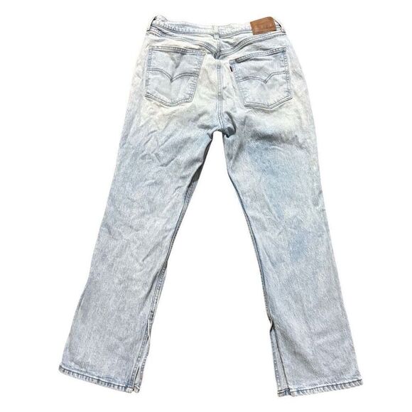 Levi’s 70’s high slim straight leg jeans side slit size 32 - Picture 4 of 5